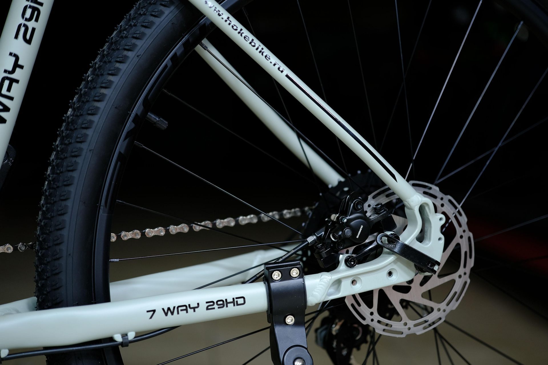 Обод 29 двойной усиленный ширина 30 mm, втулки алюминиевые на промах эксцентрики WZ-282 HOKE 7 Way 29 HD матовый серый 21