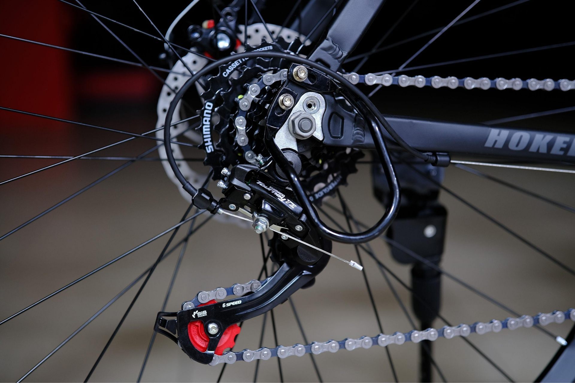 Задний переключатель Shimano Tourney TZ500 оригинал HOKE ONE WAY 29 матовый чёрный 17