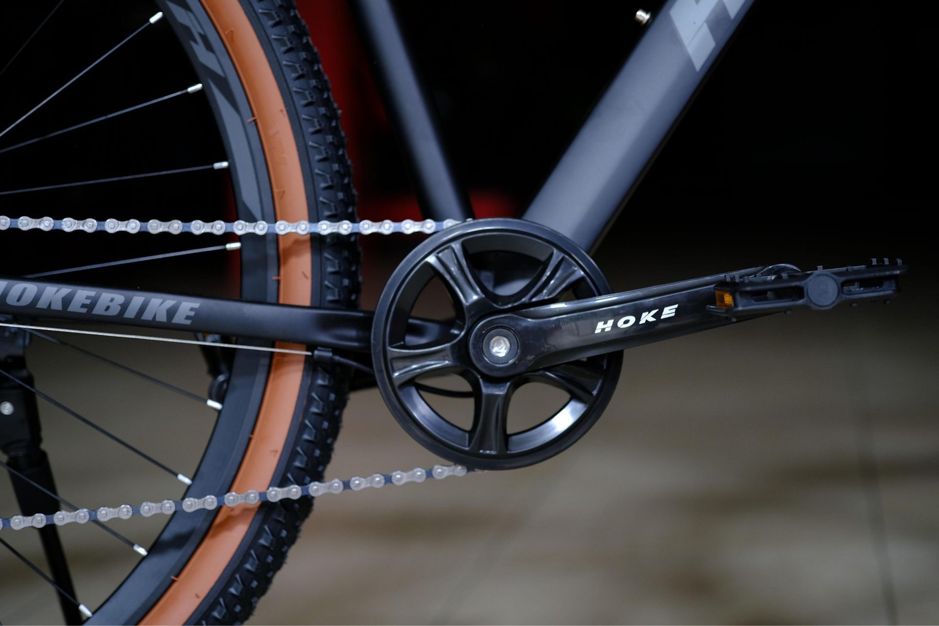 Система (шатун) сталь 36T под квадрат HOKE ONE WAY 29 матовый чёрный 17